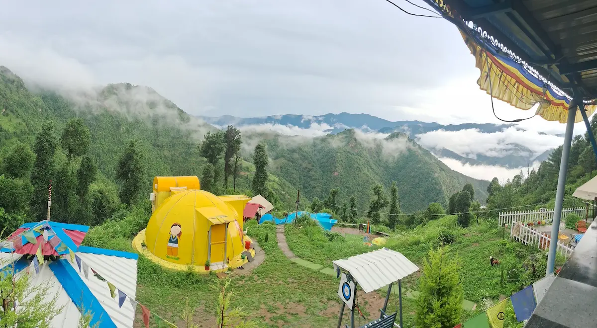 ountain view dome stay at Lacliff Nature Home Dhanaulti Uttarakhand